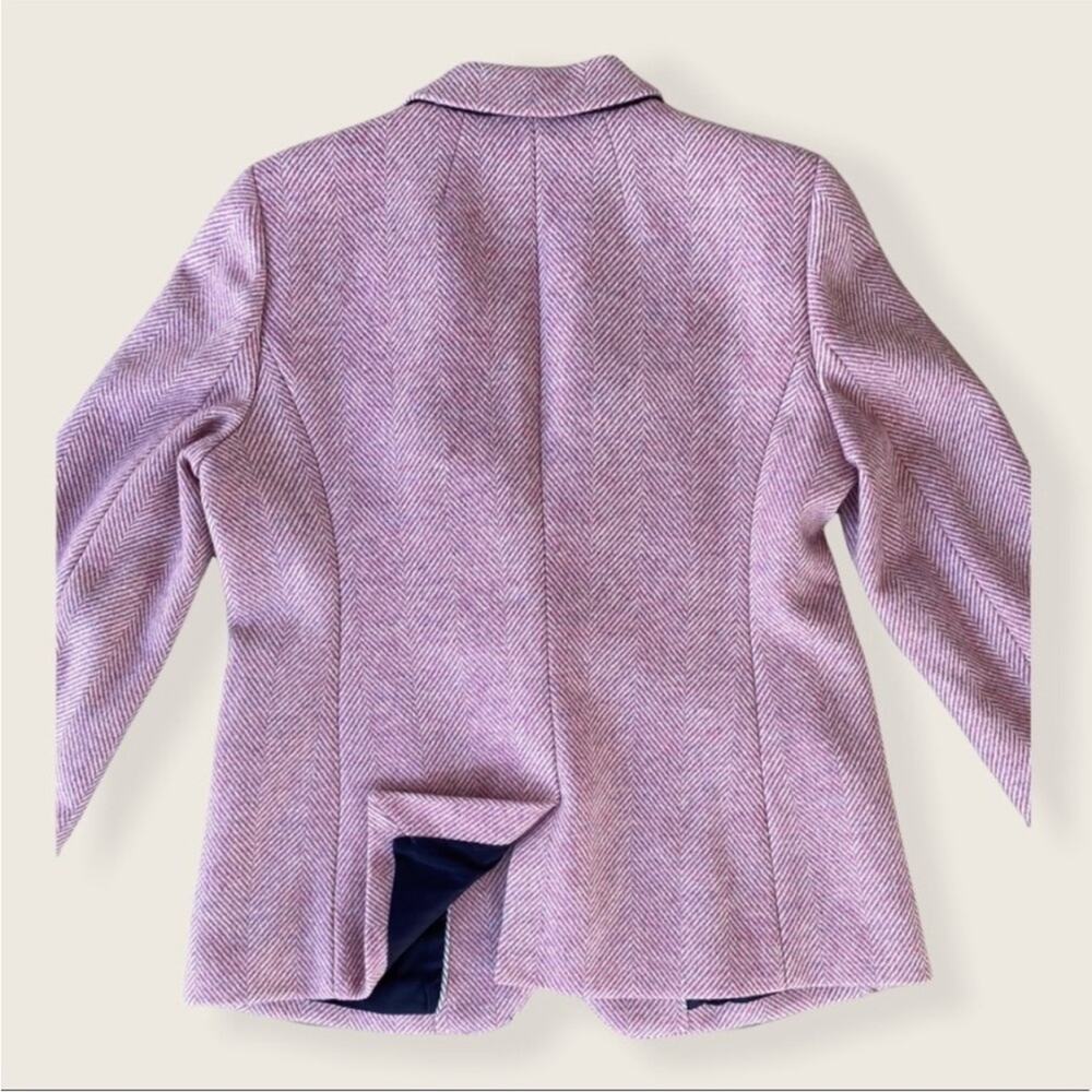 J. Crew Parke Blazer English Herringbone Wool Pink 2 Single Button Jacket - Picture 9 of 12